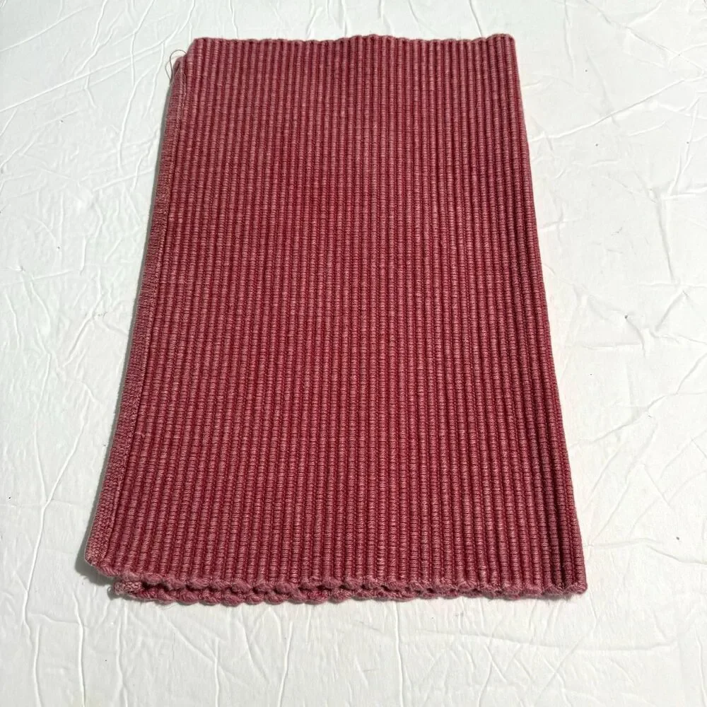 Placemats Kitchen Linens Set of 7 Red Ribbed Rectangular Holiday Place Setting